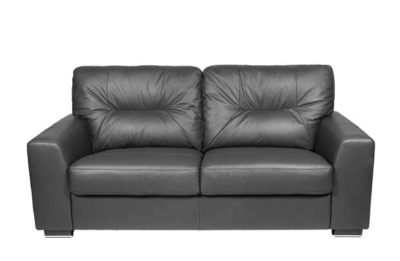 HOME Aston Leather Sofa Bed - Black